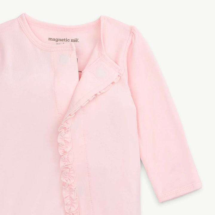 Pink Dogwood Ruffle Modal Magnetic Footie