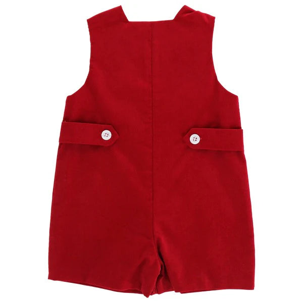 Red Corduroy - John John Short with Tabs