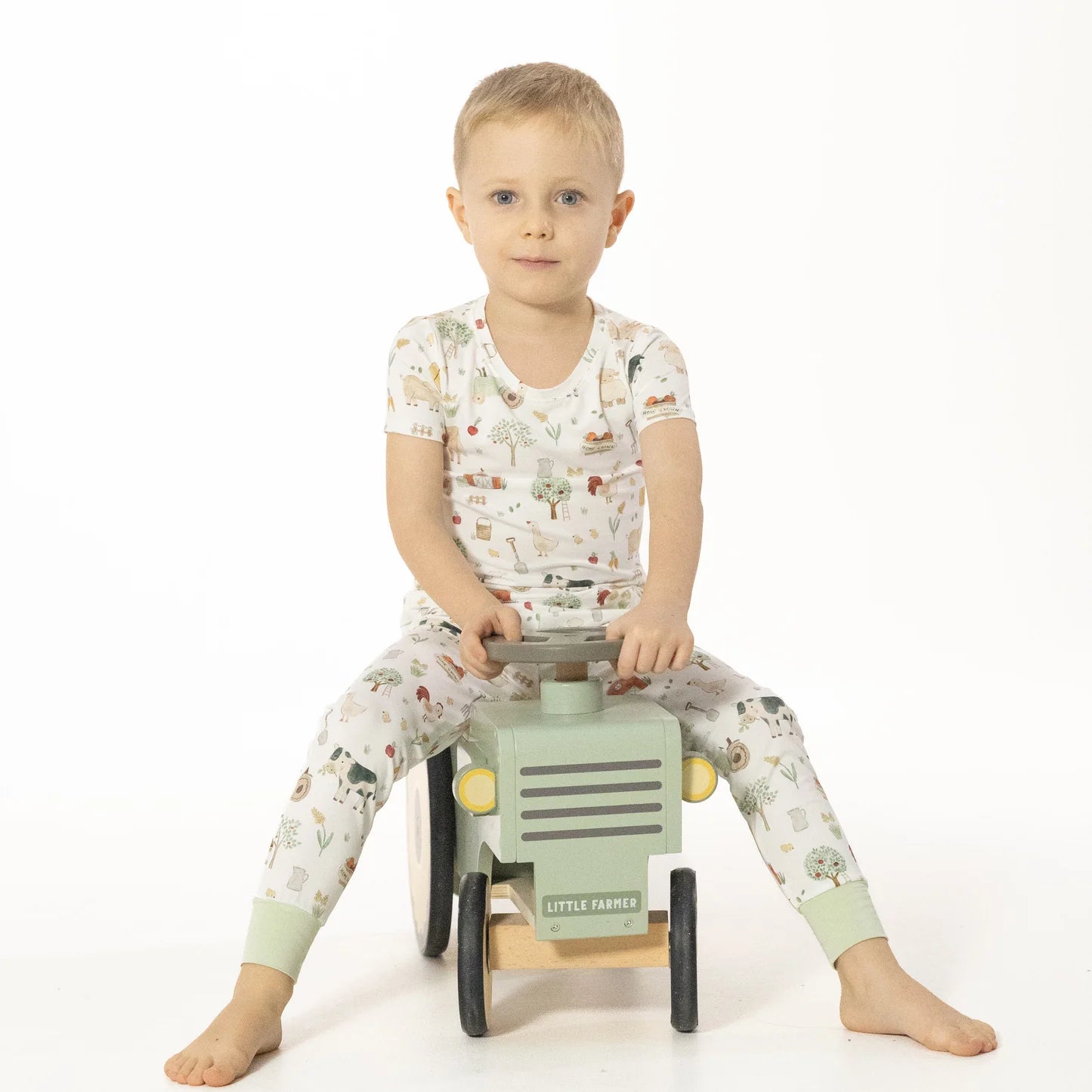 Cute Farm Animals Short Sleeve Loungewear Set