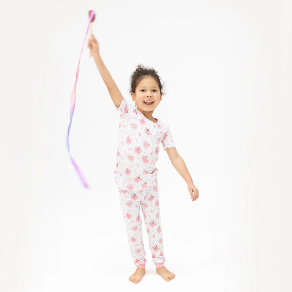 Ribbon Ballerinas Short Sleeve Loungewear Set