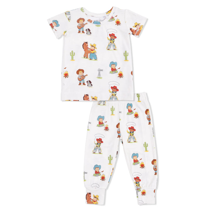 Vintage Cowboys Short Sleeve Loungewear Set