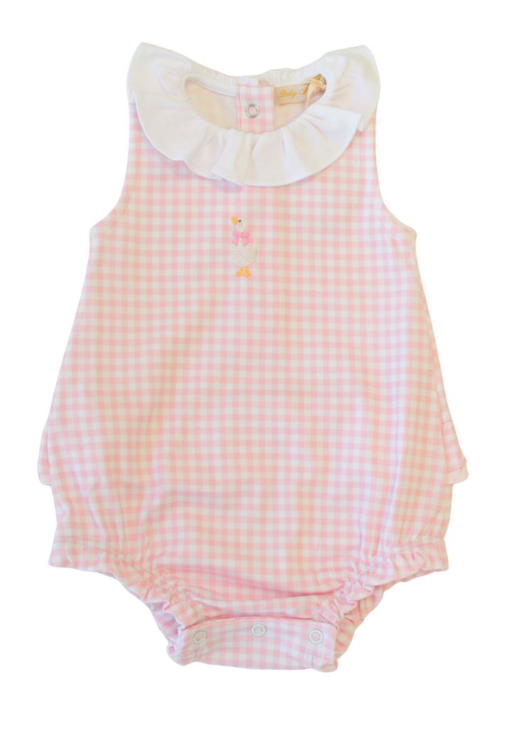 Springtime Goose - Girl Bubble with Embroidery