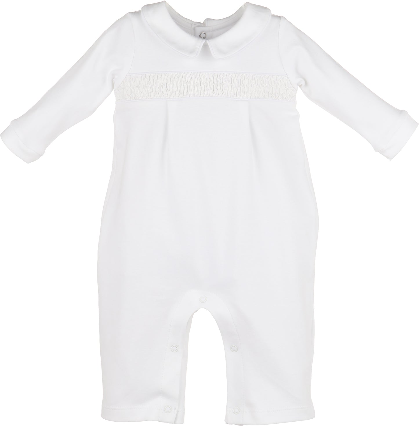 Warm Winter Home Boy Romper - White