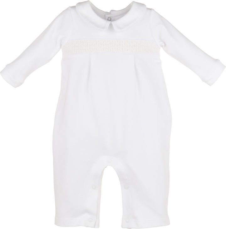 Warm Winter Home Boy Romper - White