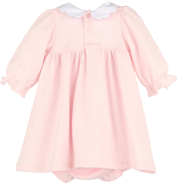 Warm Winter Home Smock Dress - Pink