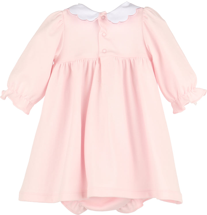 Warm Winter Home Smock Dress - Pink