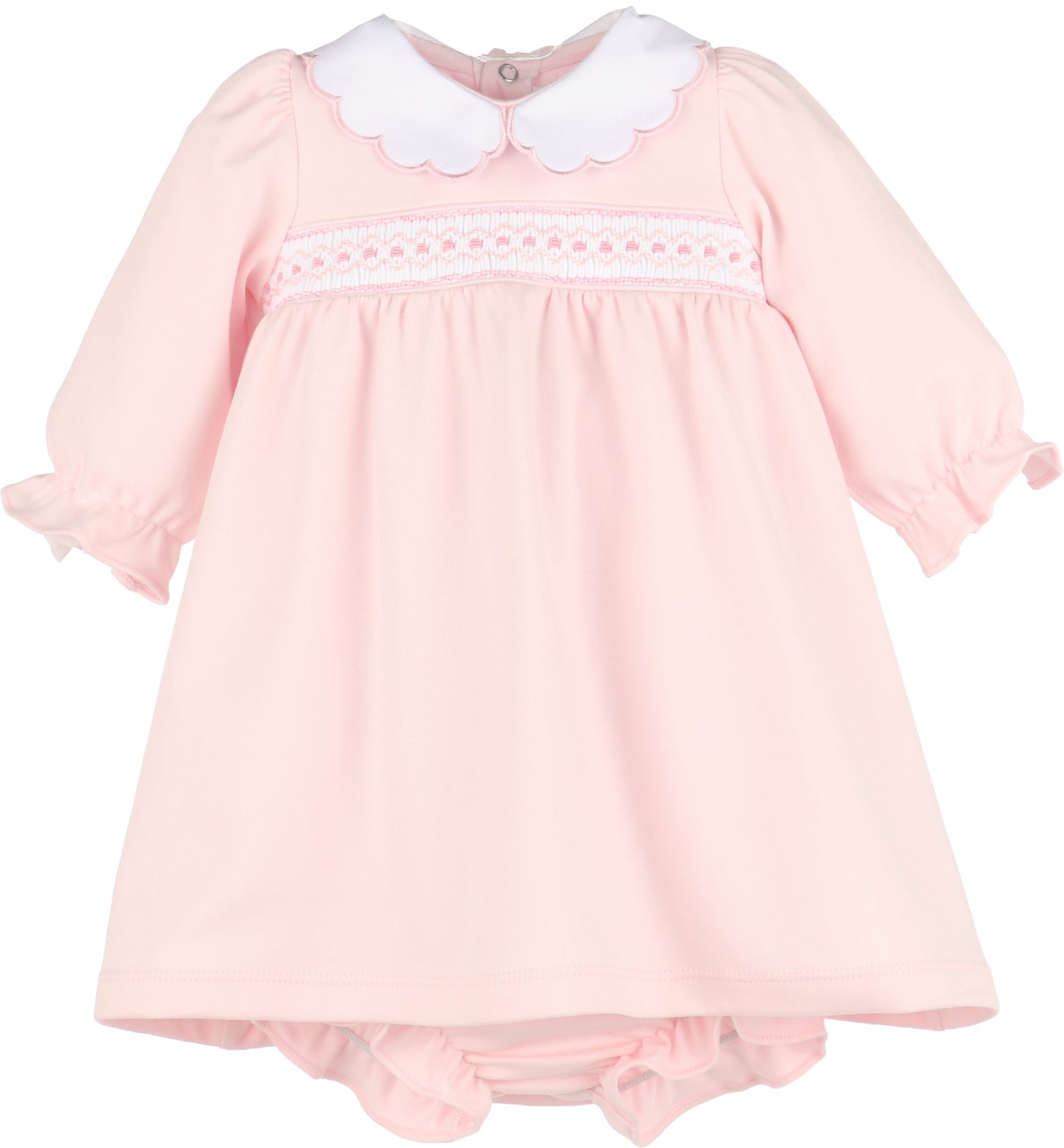 Warm Winter Home Smock Dress - Pink