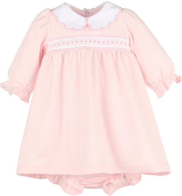 Warm Winter Home Smock Dress - Pink