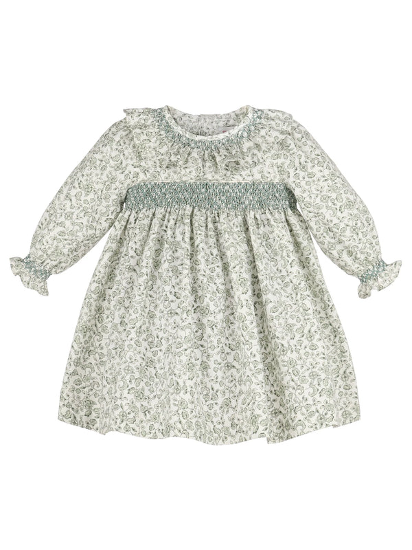 Heirloom Floral Dress-Green