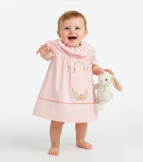 Pumpkin Ruffle Dress- Pink