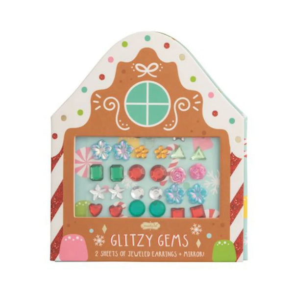 Christmas Glitzy Gems Sticker Earrings