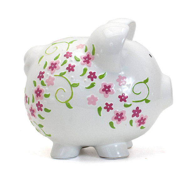 Shabby Chic Floral Piggy Bank