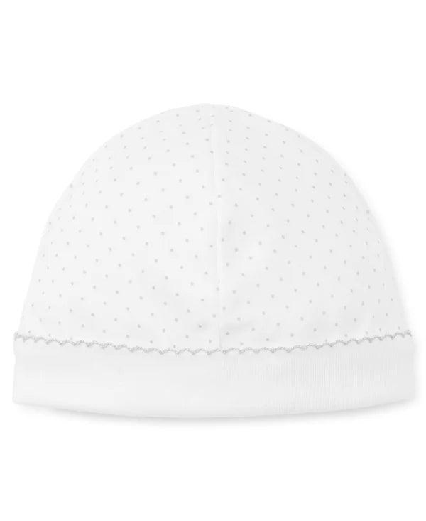 White/Silver New Kissy Dots Print Hat