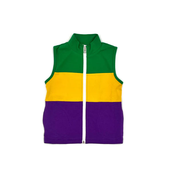 Color Block Mardi Gras Vest