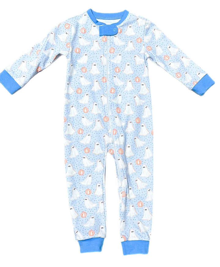 Boys One Piece Zip Up Jammies, Ghost