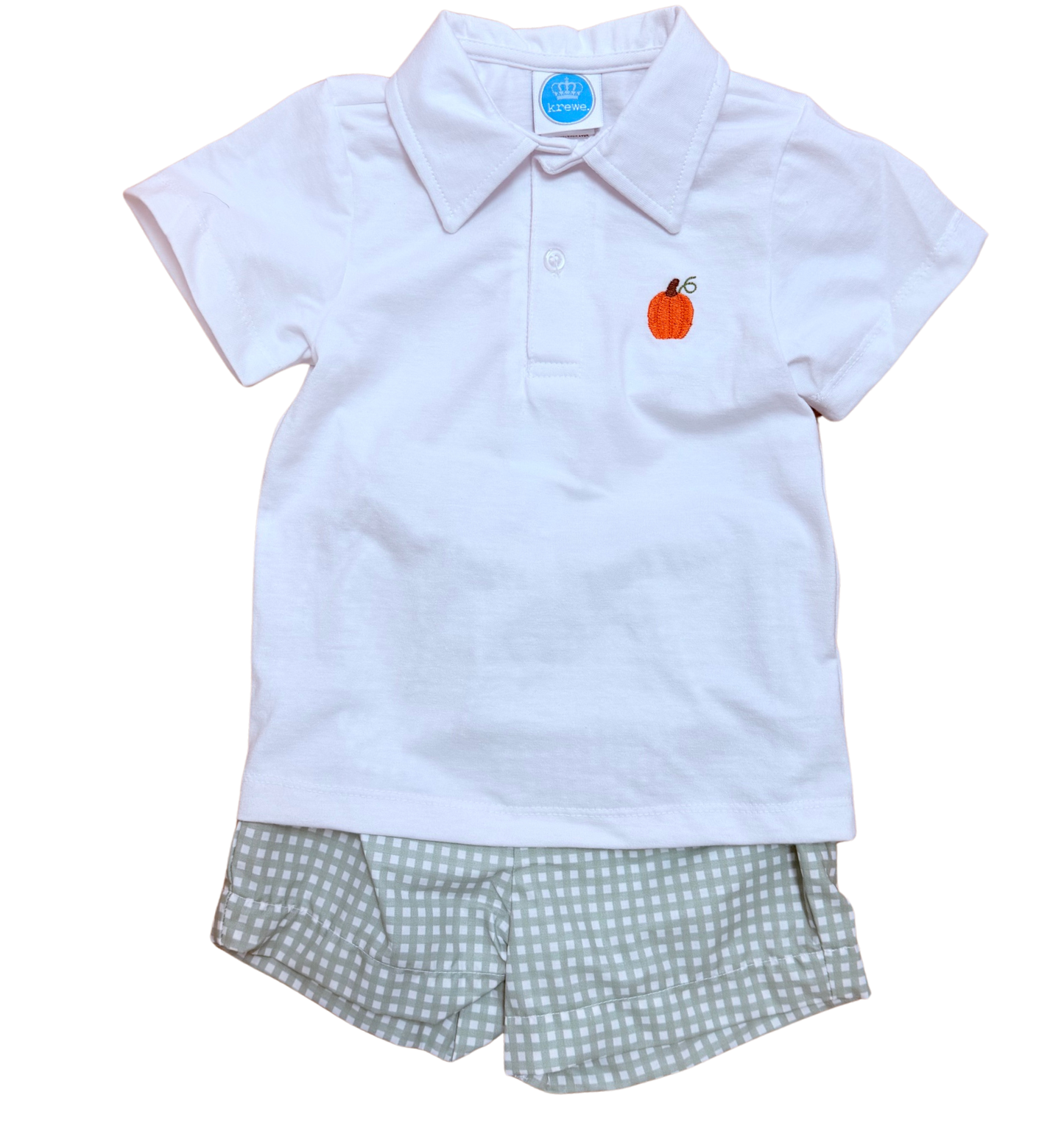 Paxton Polo Short Set-Sage Pumpkins