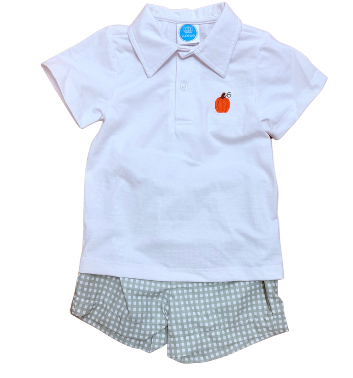 Paxton Polo Short Set-Sage Pumpkins