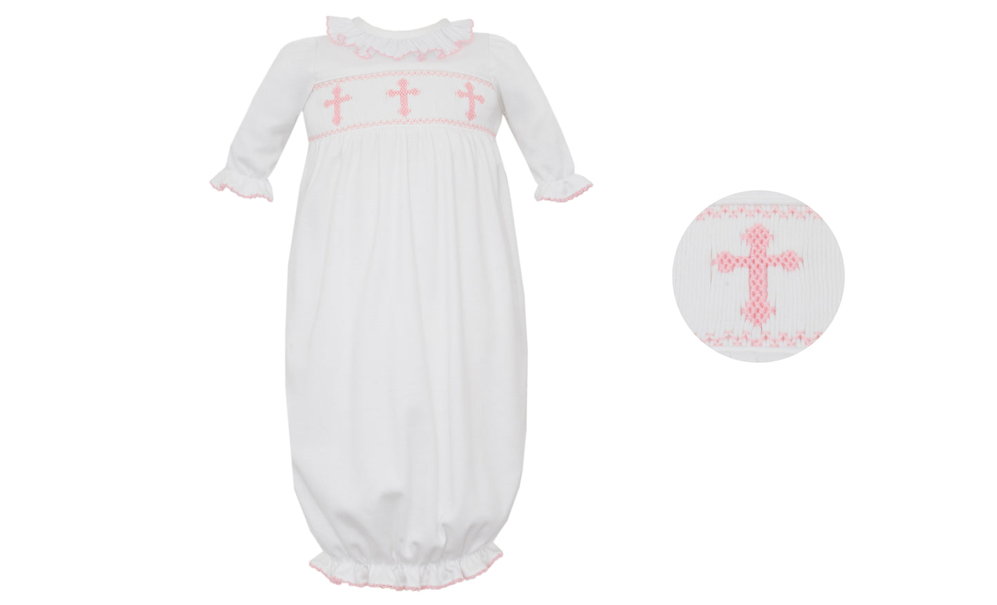 Crosses Girl's - White Knit Girl's Sac Gown