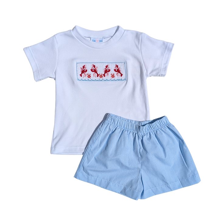 Crawfish Smocked Short Set