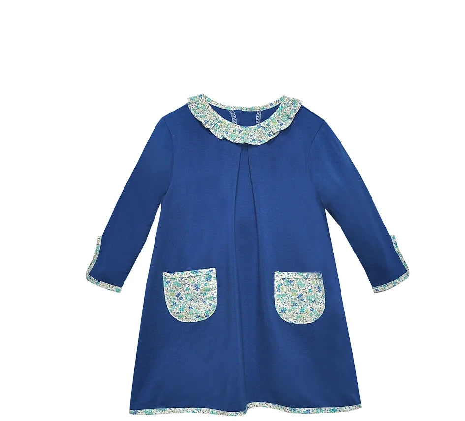 Gemma Dress-Blue Flower