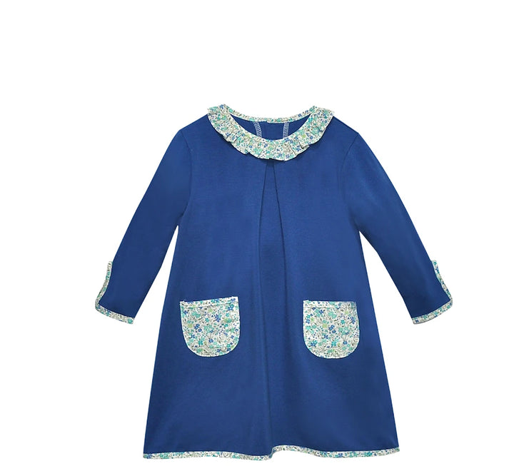 Gemma Dress-Blue Flower