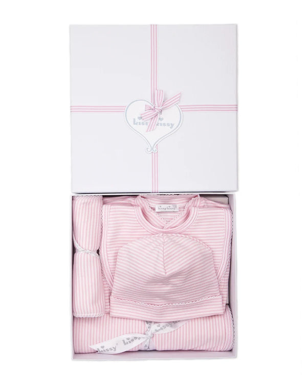 Simple Stripes Pink 5PC Gift Set w/ Gift Box