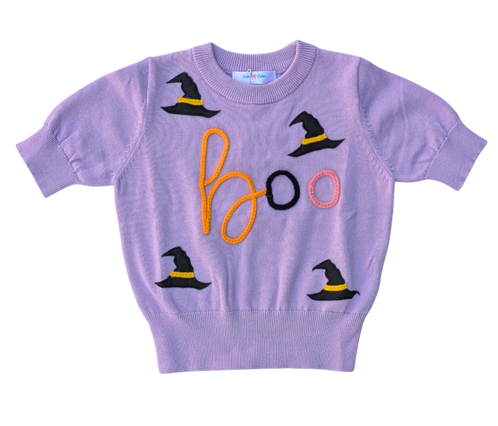 Iris Lavender Boo Short Sleeve Top