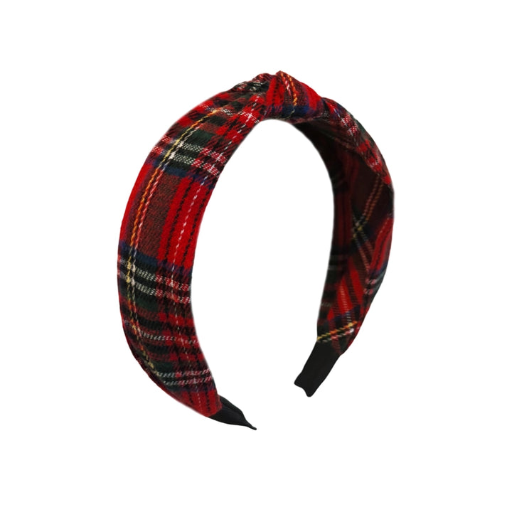 Plaid Knot Headband in Scottie Stewart