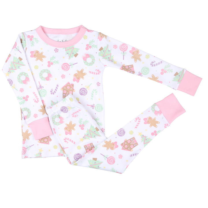 Sweet Gingerbread Long Pajamas Pink