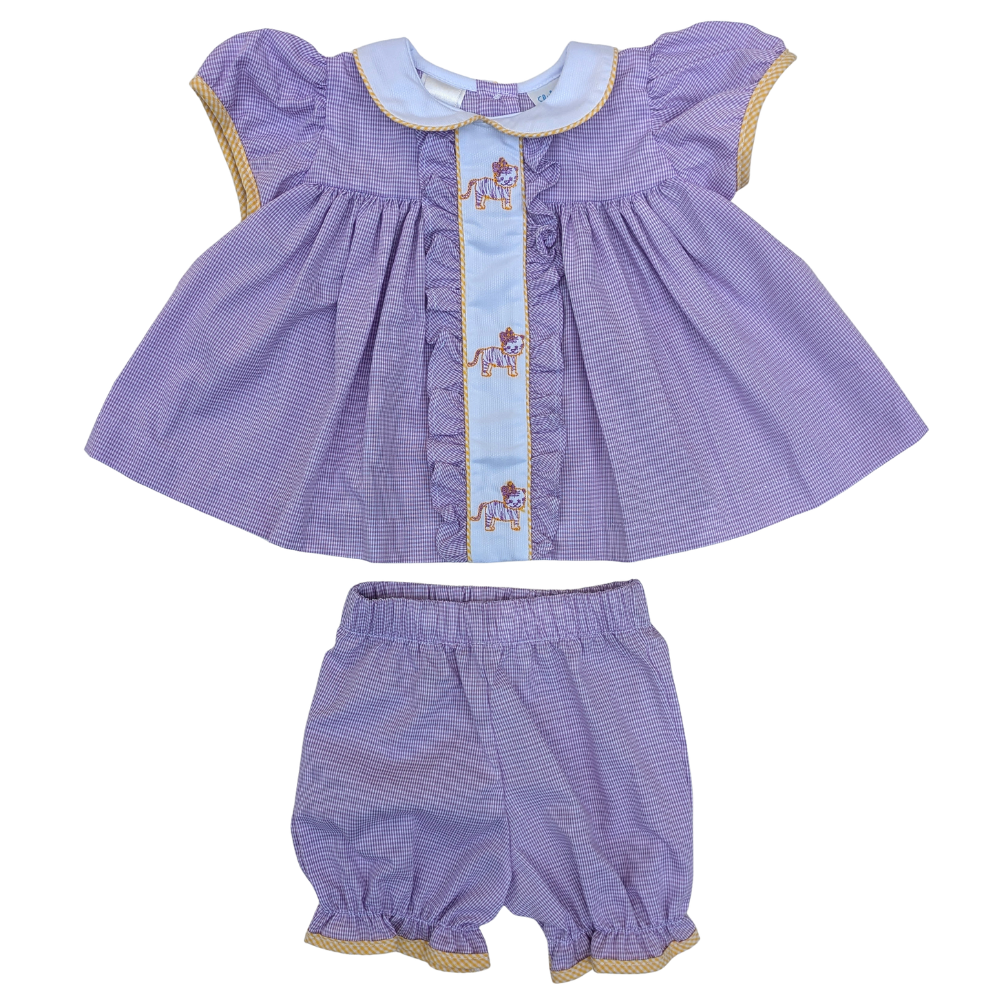 LSU Tigers Embroidered Center Bloomer Set