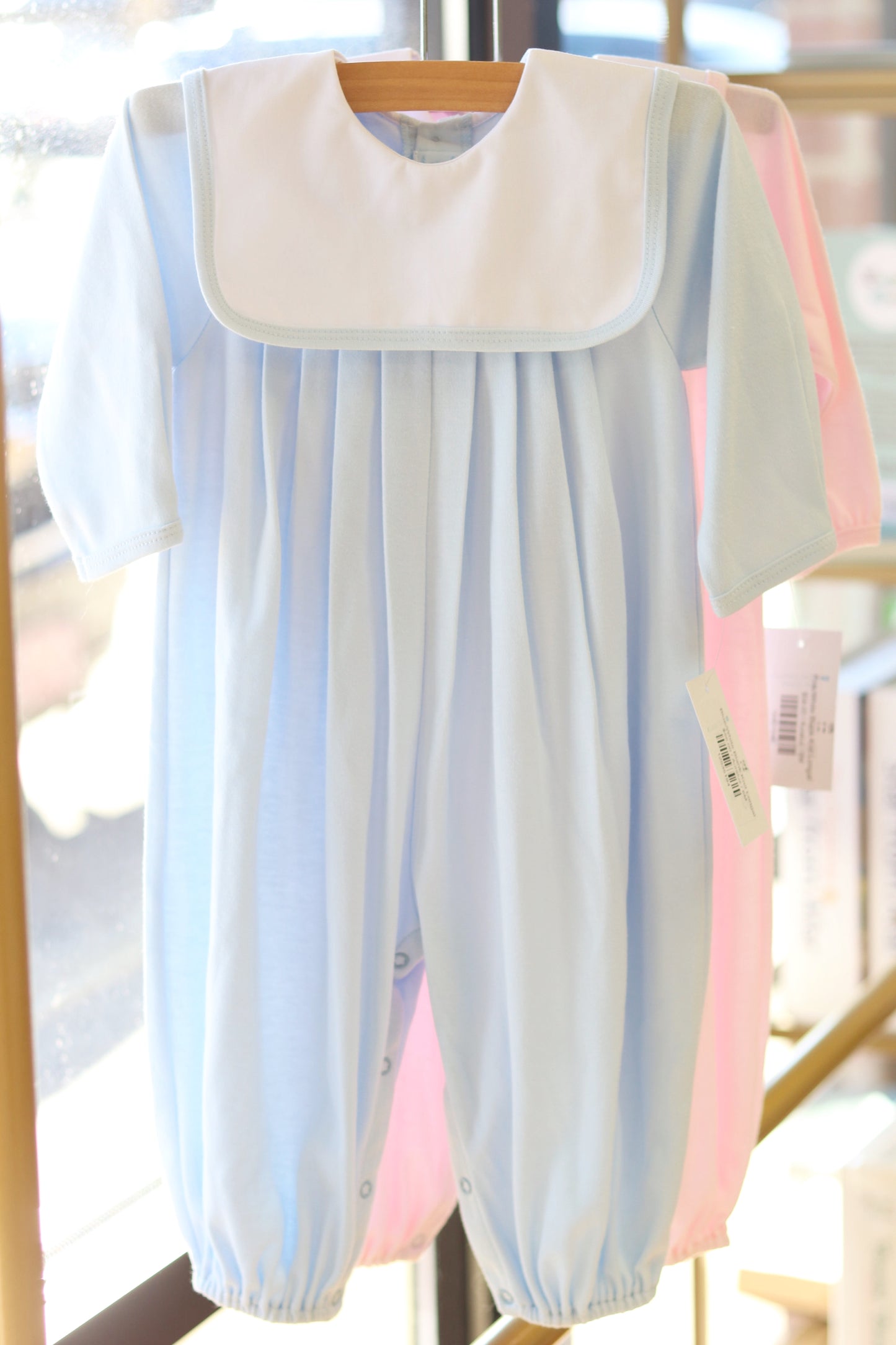 Blue/White Blank Knit Longall