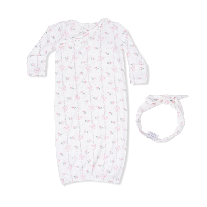 Dainty Buds & Bows-Kimono Gown & Headband