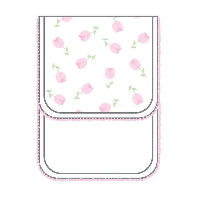 Tessa's Classics Pink Print Burp Cloth