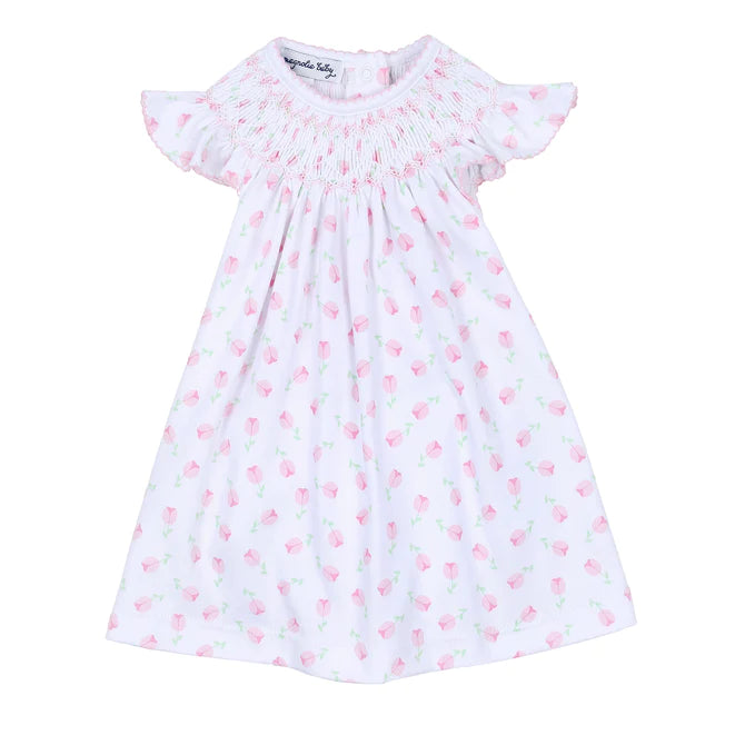 Tessa's Classics Pink Bishop Print Flutters Toddler Dress