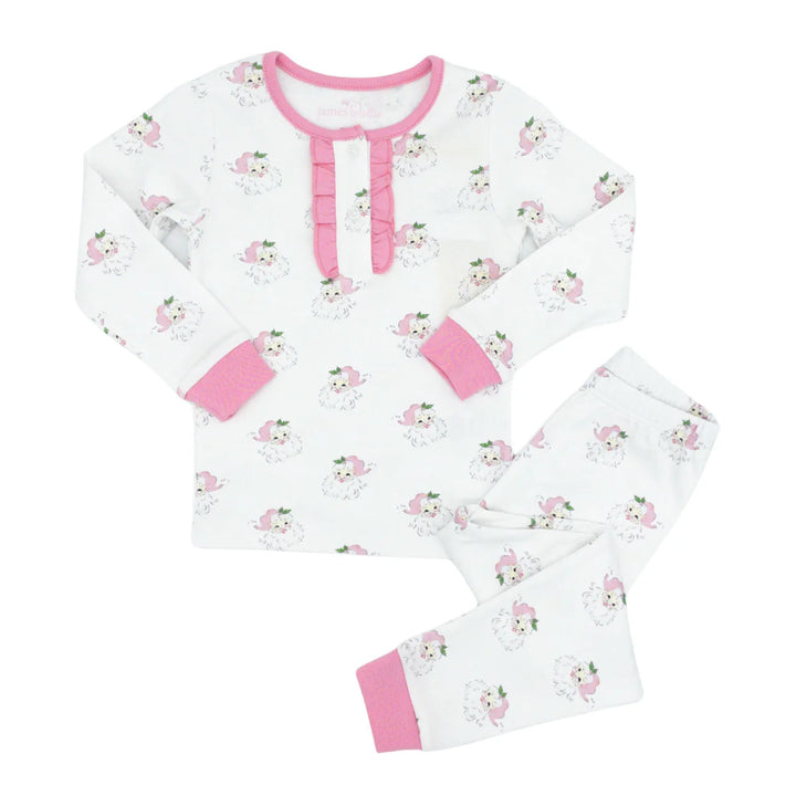 Two Piece Jammies Pink Santa