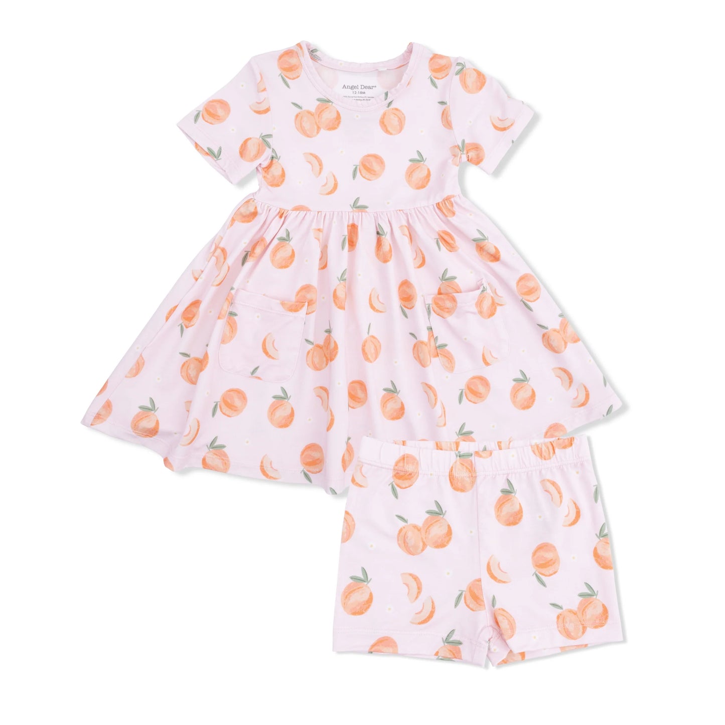 Sweet Peach Twirly Dress w/shorts