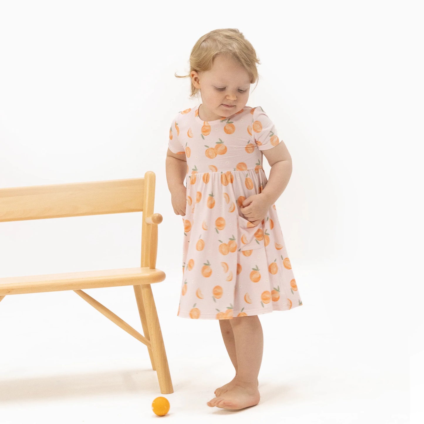 Sweet Peach Twirly Dress w/shorts