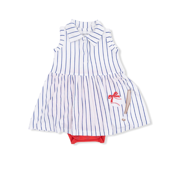 Baseball Stripe Polo Tennis Dress