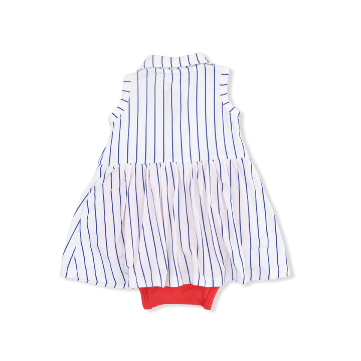 Baseball Stripe Polo Tennis Dress