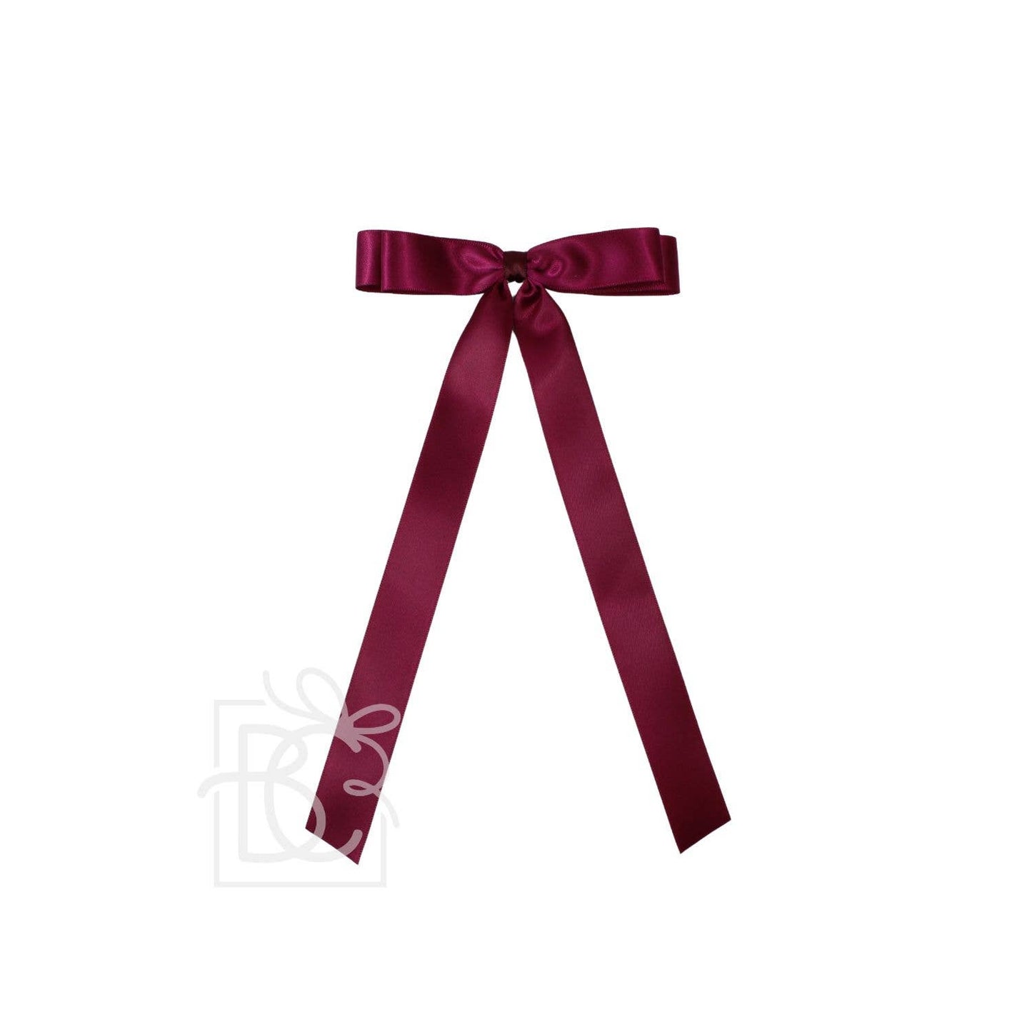 SATIN LAYERED TAIL BOW ON ALLIGATOR CLIP -7/8"