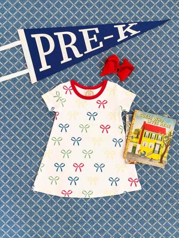 Polly Play Dress - Ribbon Reminder with Richmond Red