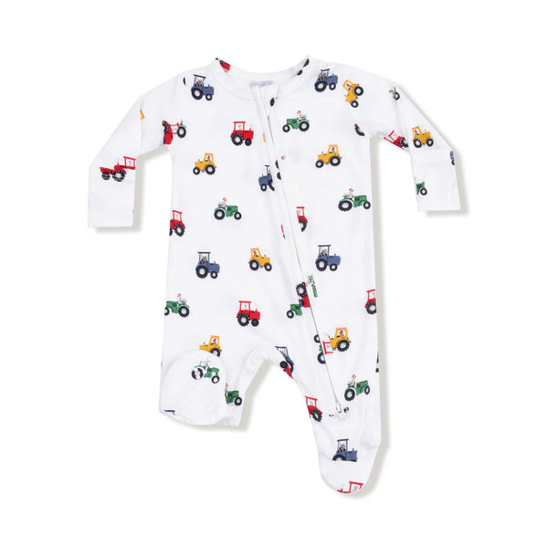 Mini Tractors - 2 Way Zipper Footie
