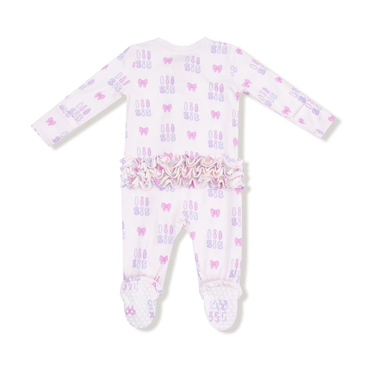 Lil Sis - 2 Way Zipper Ruffle Back Footie