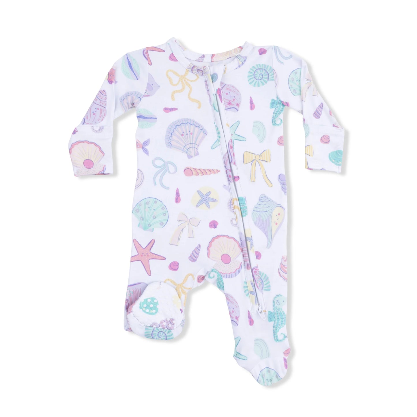 Beach Days 2 Way Ruffle Back Zipper Footie