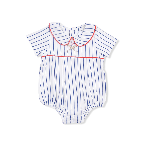 Baseball Stripe Classic Box Pleat Bubble