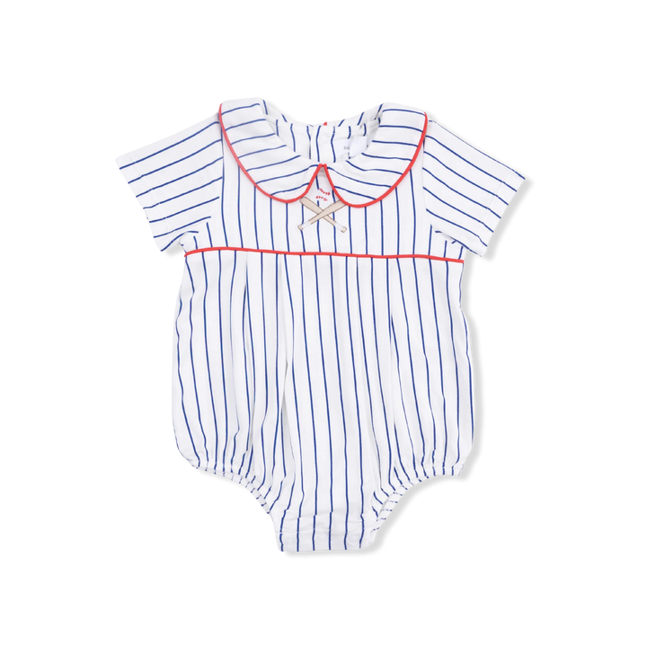 Baseball Stripe Classic Box Pleat Bubble