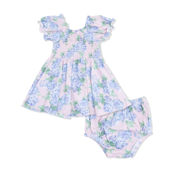 Hydrangea Smocked Twirly Dress