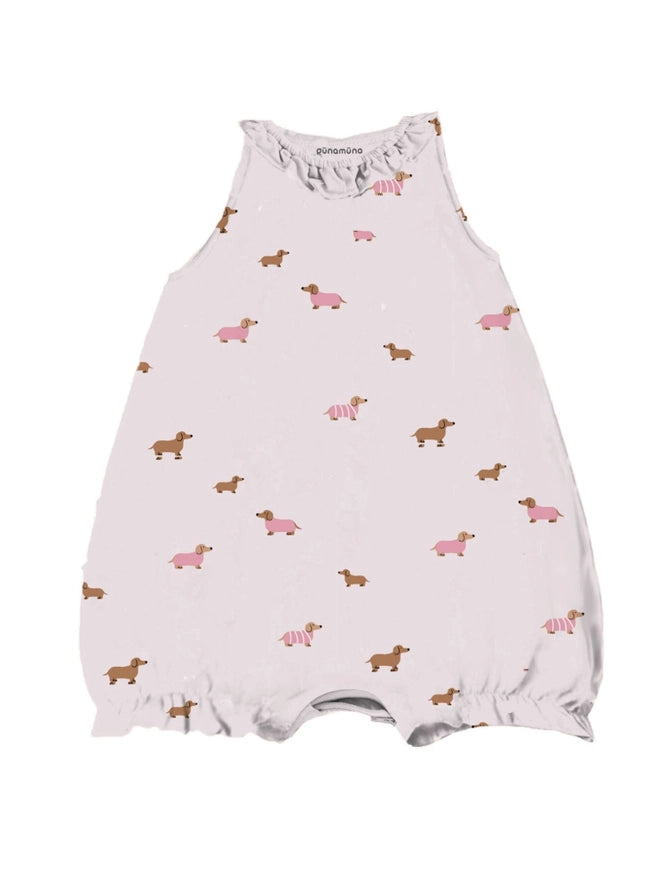 Bubble Romper - Girl Dog