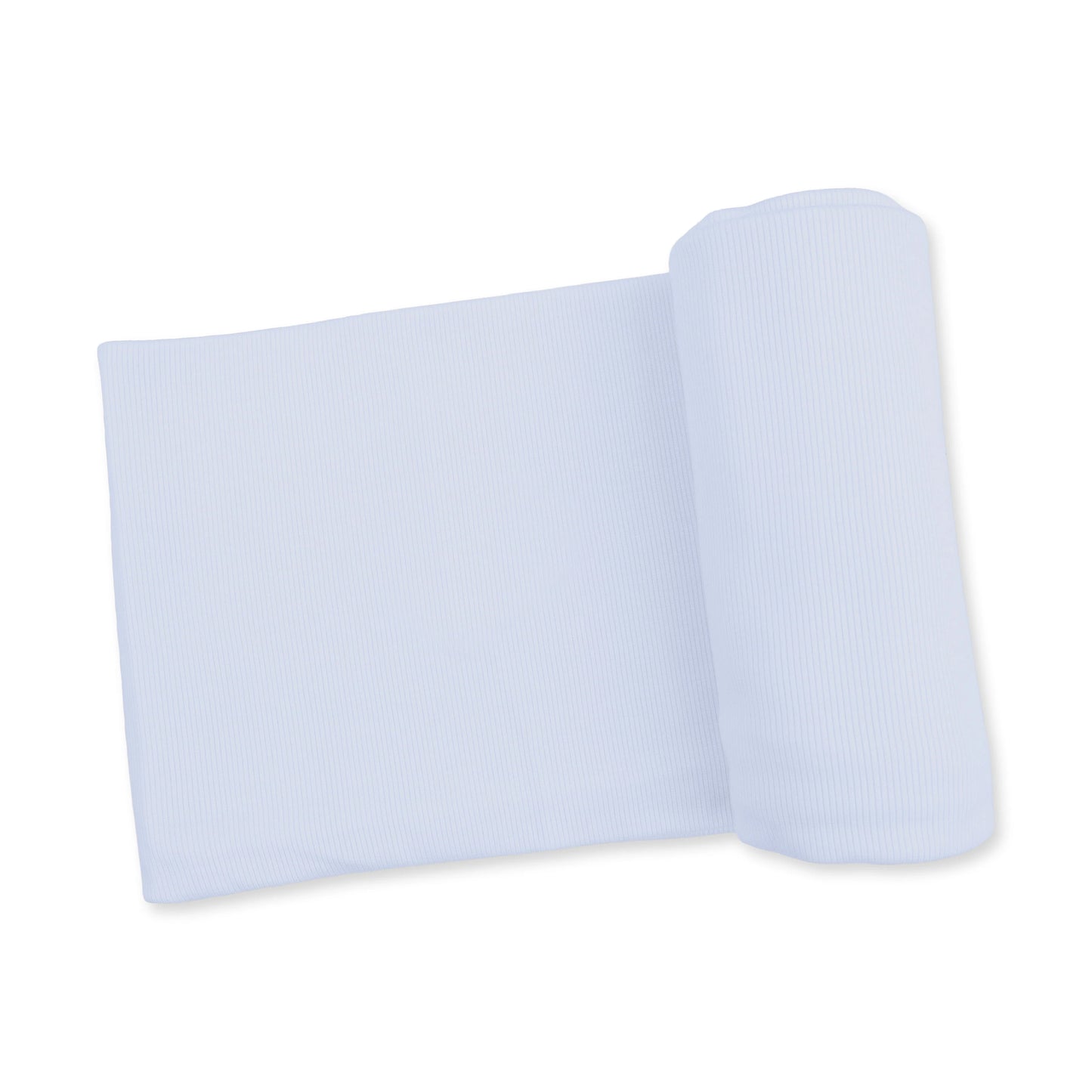 Solid Sheer Blue Rib Swaddle Blanket