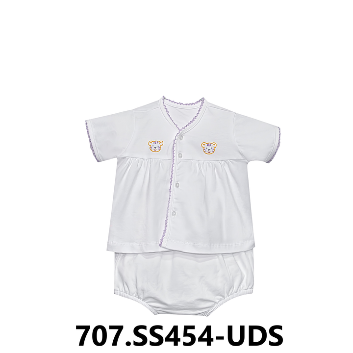 Purple/Gold Unisex Diaper Set